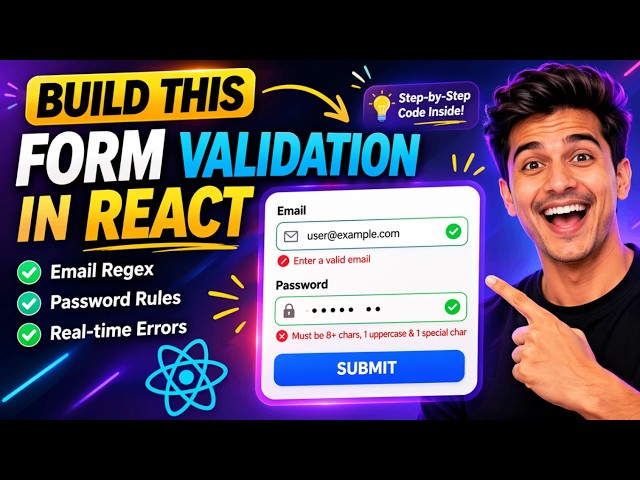 “Build Form Validation in React (Step-by-Step Beginner Tutorial)”