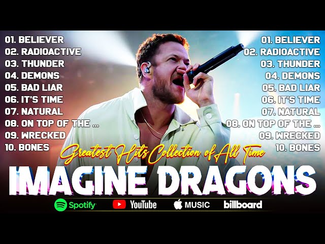 Imagine Dragons Greatest Hits 2026 | Demons, Believer, Thunder 🎸 Top Rock Songs Playlist