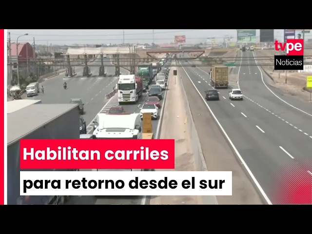 Holy Week: Five lanes opened on the Pan-American Highway South for the massive return to Lima