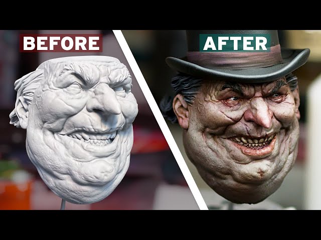 Painting a $700 The Penguin Batman Statue 😲 | Behind the Scenes