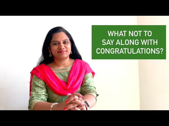 #nlp WHAT NOT TO SAY ALONG WITH CONGRATULATIONS? - NARMADA RAO, PSYCHOLOGIST MASTER YOURSELF ACADEMY