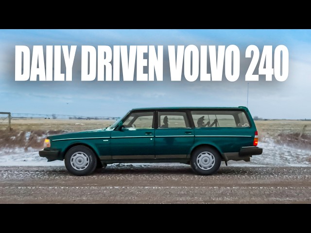 Als die Winterbedingungen in meinem Volvo 240 Kombi riskant wurden