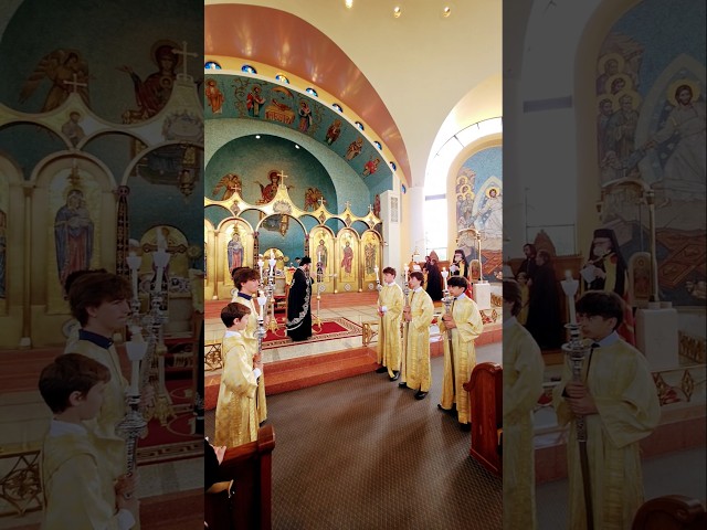 Holy Monday service at the Greek orthodox Cathedral in Atlanta, Georgia