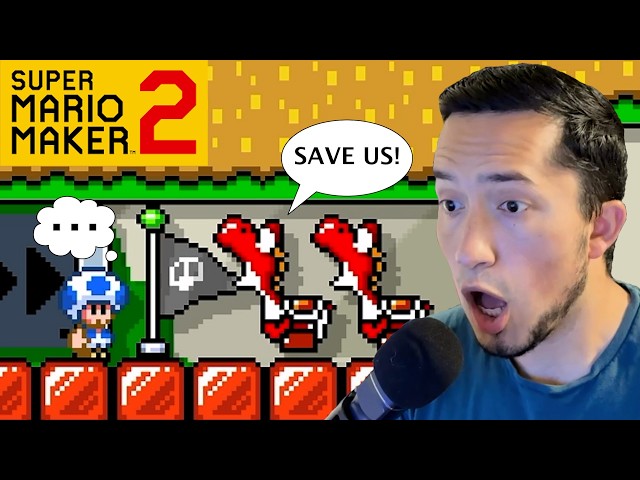 Touch the checkpoint OR THE YOSHIS DIE!! | Super Mario Maker 2