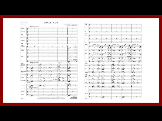 Crazy Train by Ozzy Osbourne | Arr. Johnnie Vinson