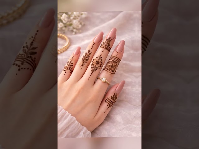Top 5 Beautiful Finger mehandi design|Beautiful mehandi design❤✨#viral​ #mehndi​ #mehandi #henna