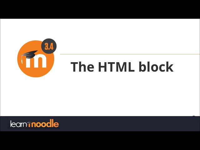 HTML block: Moodle 3.4