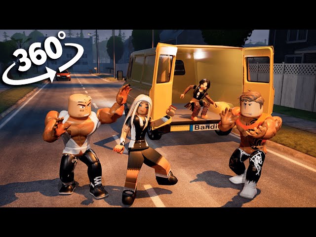 360° Escaping Bad Guys in ROBLOX | Story in VR