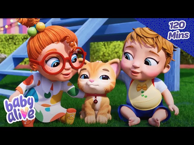 The Babies Get A New Pet Cat 🐱 Baby Alive | Look After a Pet Cat | Cartoons For Kids #petcat