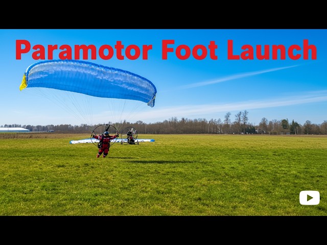 Paramotor Foot Launch in Winter Weather – The Show Must Go On!