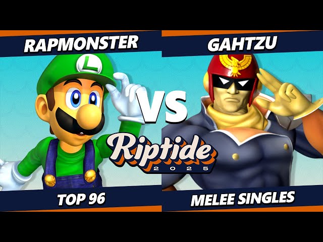 Riptide 2025 - Rapmonster (Luigi) Vs. Gahtzu (Captain Falcon) Smash Melee - SSBM