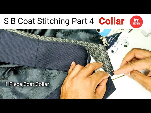 Single Breast Coat Stitching Part 4 | How To Make (Sew)  A Noch Lapel Coat Collar Video Step By Step