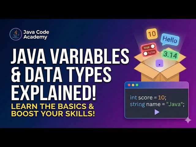Java Variables & Data Types Explained in 10 Minutes | Beginners Java Tutorial (2025)