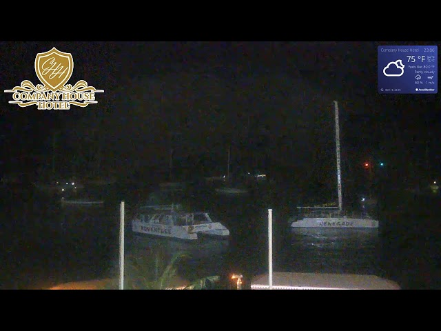 Caravelle Hotel & Casino’s view toward Christiansted Harbor in St. Croix