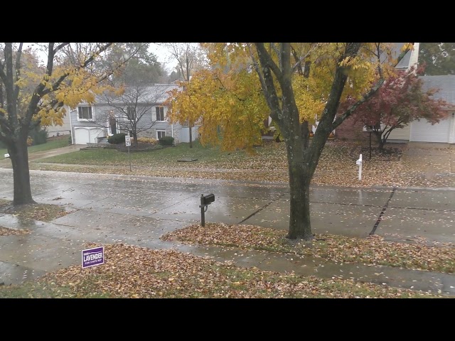 finally drought breaking rain in St. Louis metro area 10/25/22 in 4k