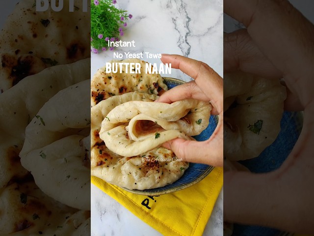 Instant Butter Naan Recipe 👆😍💫 #shorts #ytshorts #youtubeshorts #recipe