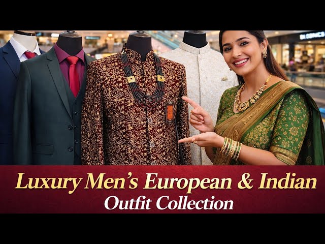 Luxury Men’s European & Indian Outfit Collection | Wedding, Formal & Casual Fashion Vlog
