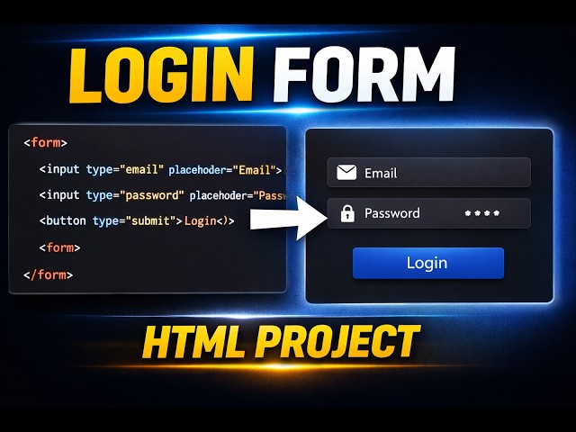 Login Form in HTML | Build a Real Login Page Step-by-Step (Beginner Project)