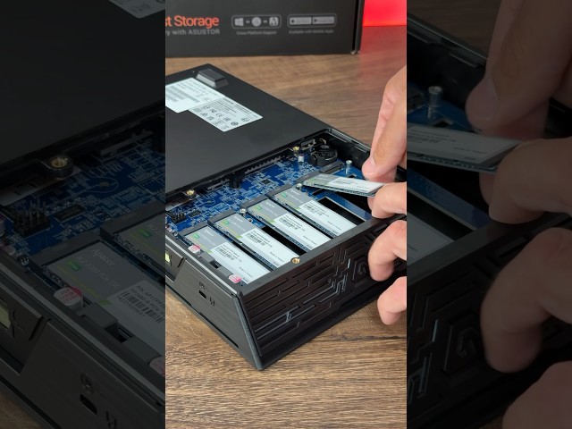 ASUSTOR NAS with 6x NVMe SSDs 🔊 #asmr