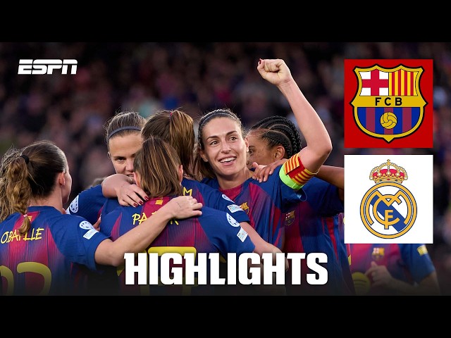 Barcelona SCORE SIX to embarrass Real Madrid in quarters | UEFA Women’s Champions League Highlights