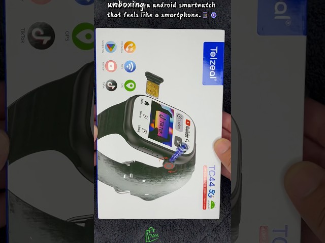 Tezeal TC44 5G Android Smartwatch Unboxing – 6GB RAM / 64GB Storage | 120Hz Display | 180° Camera🔥