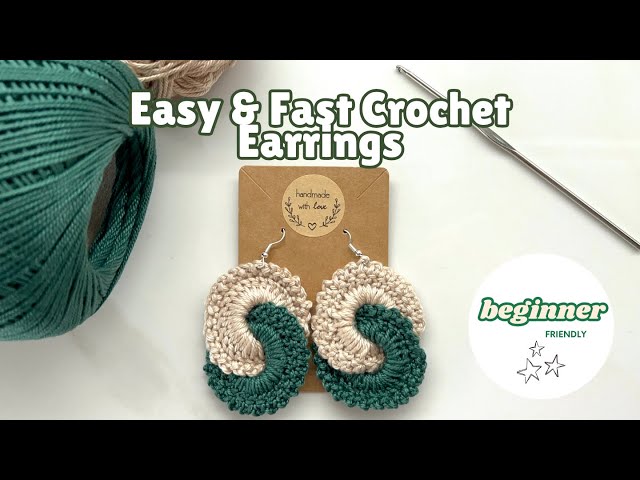 Super Easy & Fast Crochet Earrings | Beginner friendly