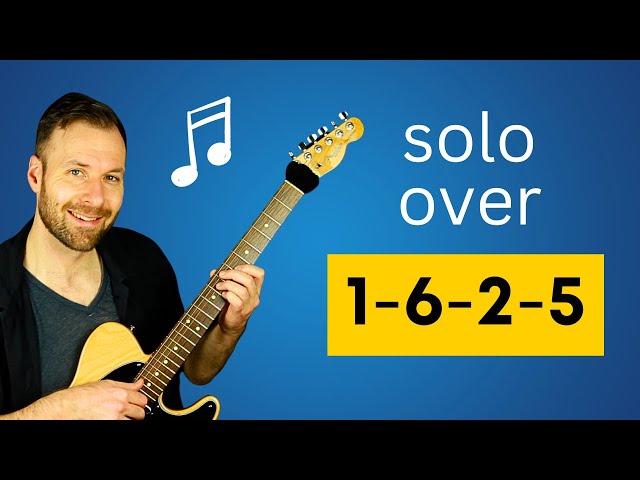 How to improvise jazz guitar solos over a 1 6 2 5 chord progression