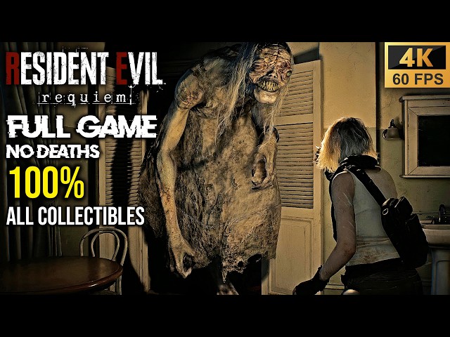 RESIDENT EVIL REQUIEM 100% FULL Game Walkthrough - ALL Collectibles - No Deaths (4K60fps)