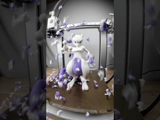 Huge Mewtwo, 3D Printed in the Lab! 35 Hour Print #3dprinting #timelapse