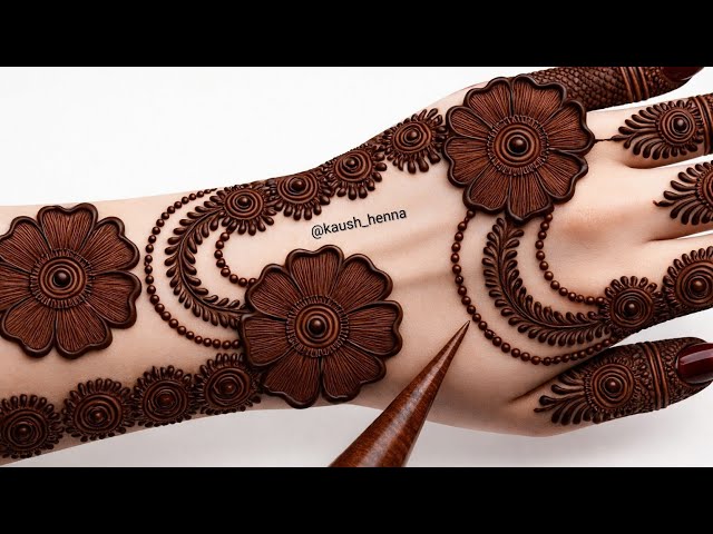 Very simple unique style mehndi design for back hand|new easy mehndi design 2026 | mehandi designs|