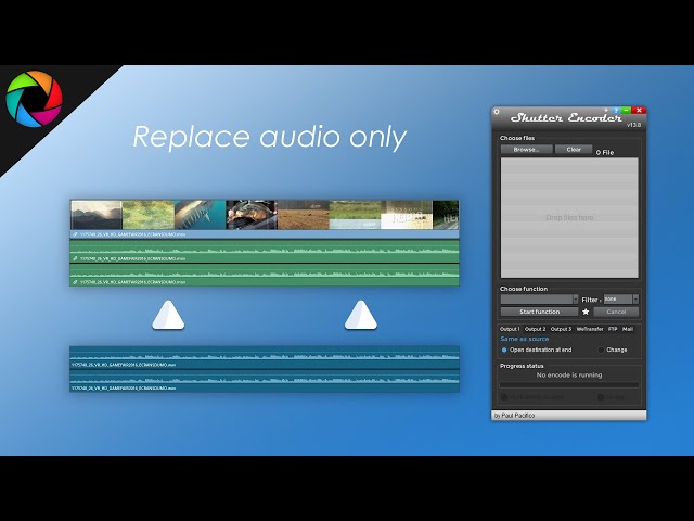 Replace audio only in a video file