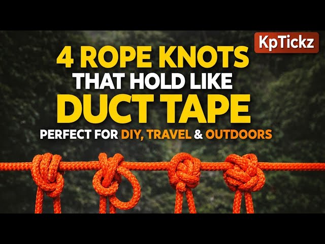 4 Rope Knots That Hold Like Duct Tape – Perfect for DIY, Travel & Outdoors