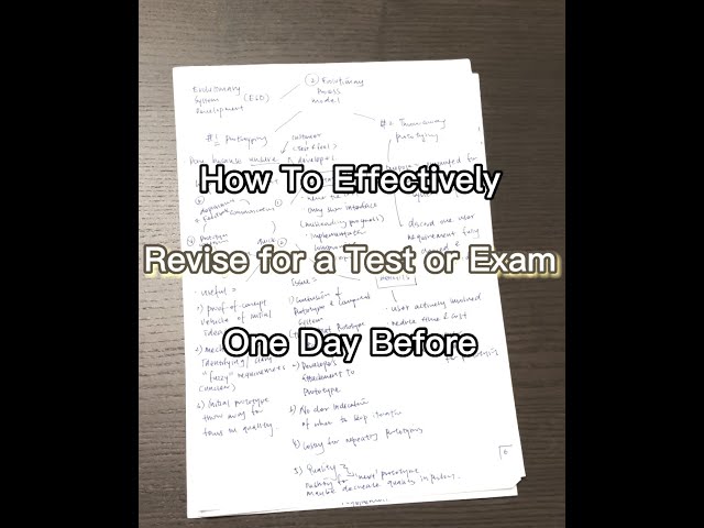 How to effectively study for an exam the day before