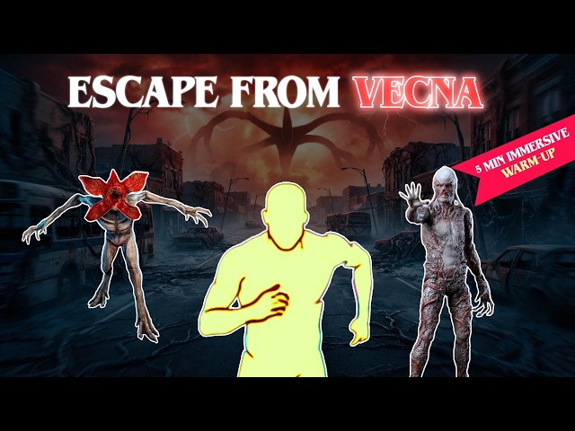 ESCAPE FROM UPSIDE DOWN - IMMERSIVE STRANGER THINGS WARM-UP | FULL BODY INTERACTIVE TRAINING WORKOUT