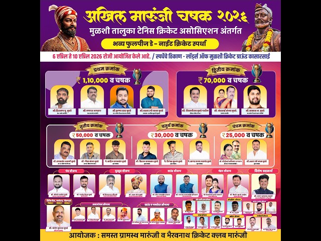 दिवस  २ । अखिल मारुंजी चषक २०२६ । मुळशी