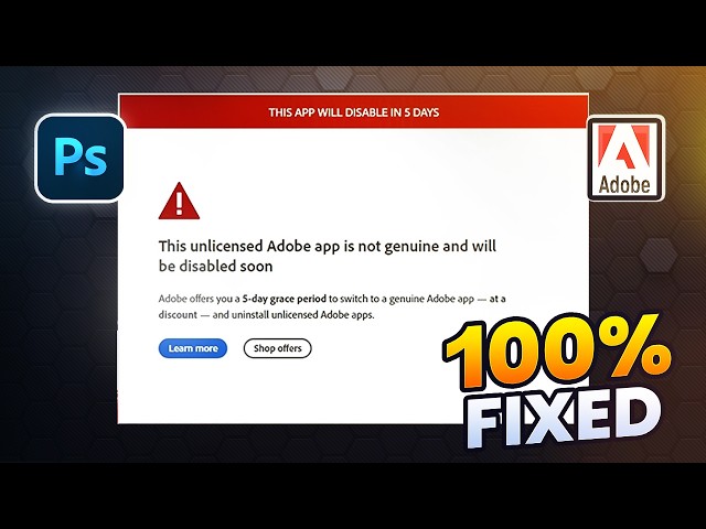 Secret solution for unlicensed Adobe app!