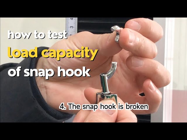 How to test the load capacity of swivel snap hook, load-bearing capacity of dog hook fastener.