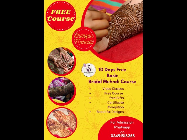 Free Bridal Mehndi course