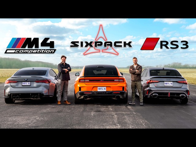 NEW Gas Charger vs M4 Comp vs RS3 // DRAG RACE