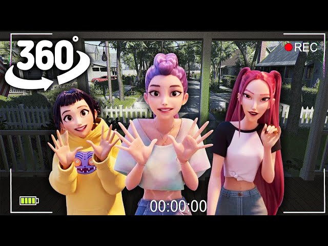 Kpop Demon Hunters HUNTR/X Appear in Your HOME!! HIDDEN CAMERA | 360° VR Animation
