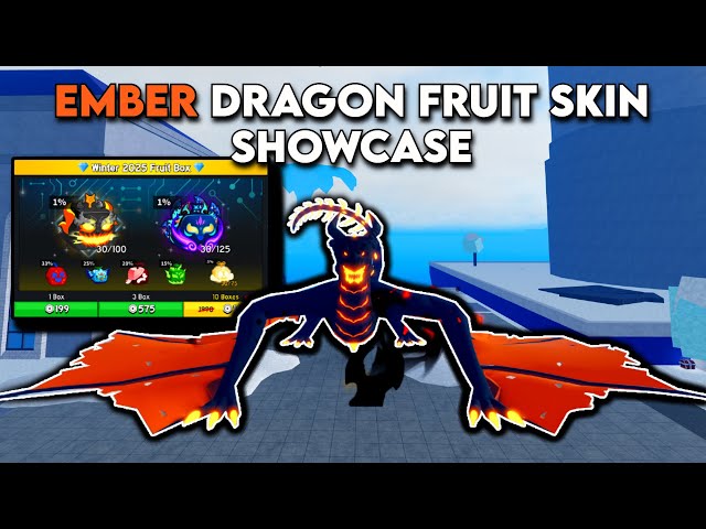 NEW Ember Dragon Fruit Skin FULL SHOWCASE! | BLOX FRUITS Christmas UPDATE!
