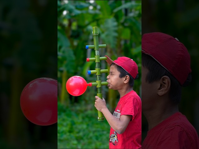 DIY- Bamboo Creations with Four Colourful Balloons #shortvideo #handmade