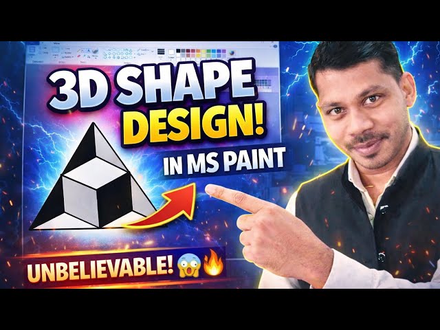 MS Paint Secret 3D Design Trick NO ONE Knows 😳🔥#mspaint #3ddesign #mspainttutorial #mdsir 