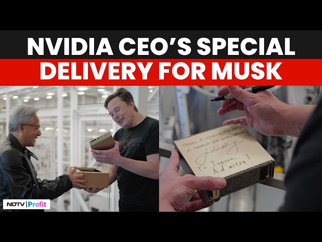 Nvidia's Jensen Huang Hand-Delivers World's Smallest Supercomputer To Elon Musk
