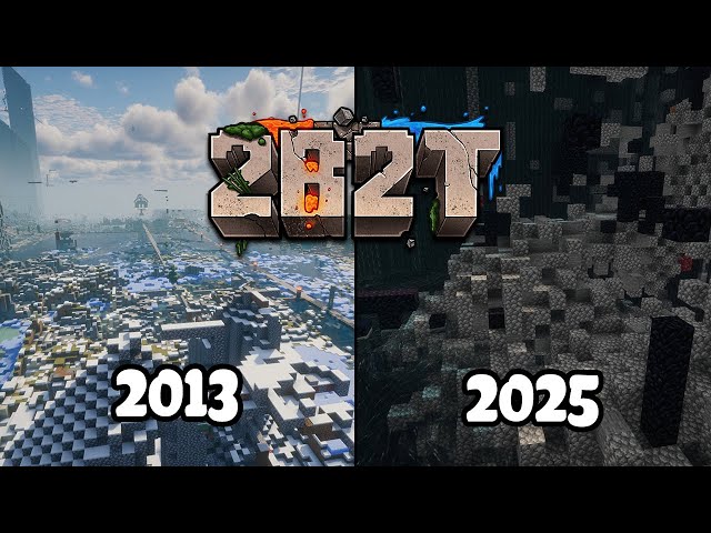 Evolution of 2b2t Spawn (2013–2025)