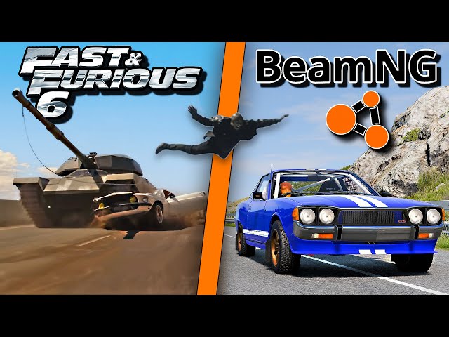 Fast & Furious 6 tank chase scene -  BeamNG remake
