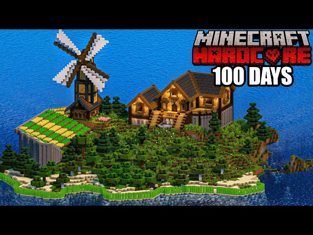I Survived 100 Days STRANDED on an ISLAND in Minecraft Hardcore