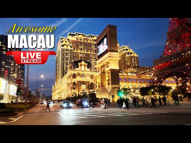 🔴 LIVE Macau Night Walk 🇲🇴 Macau City Street Walking Tour