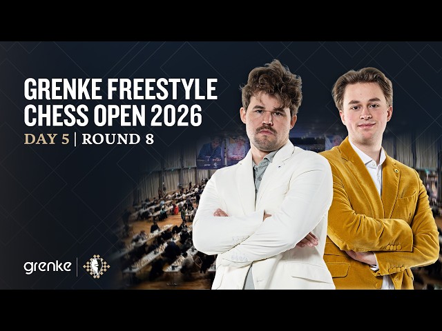 Can Vincent defend his first place? 🤔 | Round 8 | grenke Freestyle Chess Open 2026 April 6 Day 5