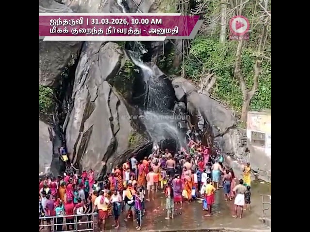 Kutralam Five Falls | 31.03.2026, 10.00 AM | குற்றாலம் ஐந்தருவி வீடியோ | Kutralam Season | Kutralam